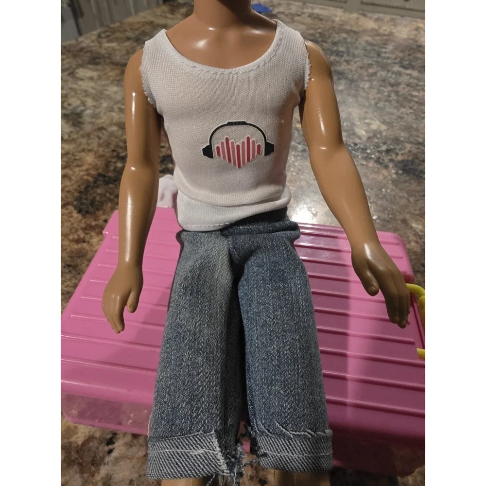 1968 Vintage Barbie Ken Doll Brown Hair Blue Eyes Mattel Fashion GF Not Included